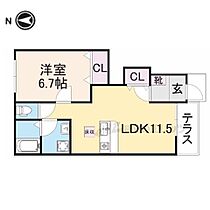 レジデンスガーデン 101 ｜ 奈良県大和高田市土庫（賃貸アパート1LDK・1階・44.95㎡） その2