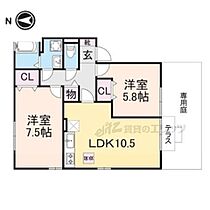 奈良県大和郡山市南郡山町（賃貸アパート2LDK・1階・55.44㎡） その2