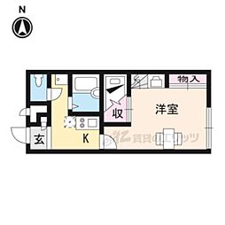 レオパレスニューエイジ 1Kの間取図画像