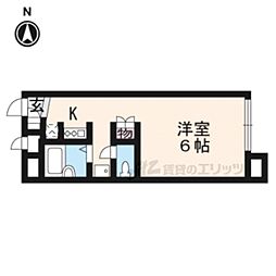 レオパレス秋桜 1Kの間取図画像