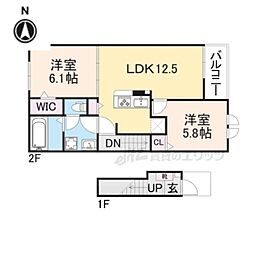 ソラーナ2 2LDKの間取図画像