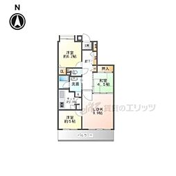 ライオンズマンション奈良帝塚山 3LDKの間取図画像