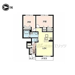 シャーメゾンノースゲート 2LDKの間取図画像