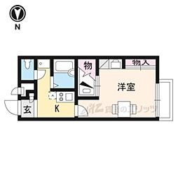 レオパレスSTELLA 1Kの間取図画像
