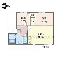 グリーンコーポA 2LDKの間取図画像