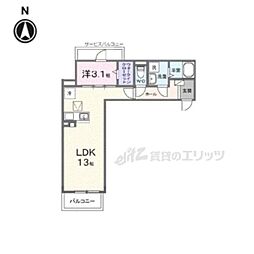 セレーノ 1LDKの間取図画像