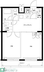 ルーブル中野坂上弐番館 2DKの間取図画像