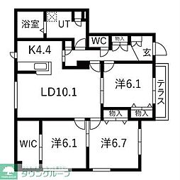 フォルテ 3LDKの間取図画像