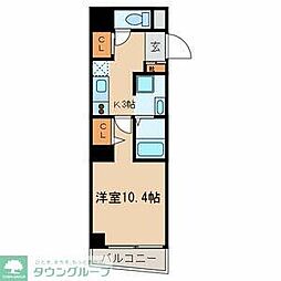 ボナール縁 1Kの間取図画像