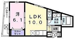 PRIMROSE西早稲田 1LDKの間取図画像