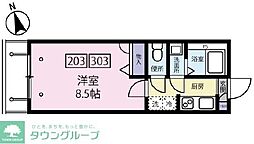 パークス・K都立家政 1Kの間取図画像