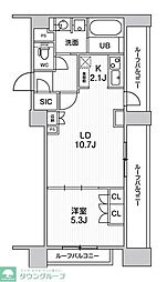 SEASONFLATS新高円寺 ワンルームの間取図画像
