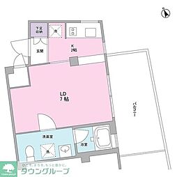ソヨカゼテラス永福町 1Kの間取図画像
