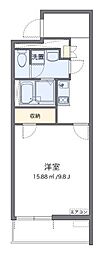 レオネクストルミニア 1Kの間取図画像