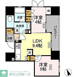プレミスト四谷カレントコート 2DKの間取図画像