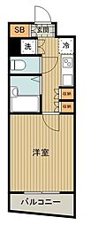 プレール・ドゥーク練馬ノースシティーLA 1Kの間取図画像