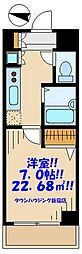 フェニックス荻窪参番館 1Kの間取図画像