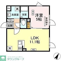 タスキsmart中野坂上II 1LDKの間取図画像