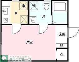プルメリア荻窪 1Kの間取図画像