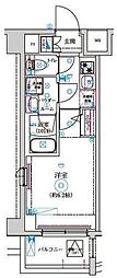 京王井の頭線 高井戸駅 徒歩9分の賃貸マンション 5階1Kの間取り