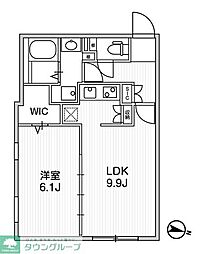 ｑｕａｄｏｒ中野 406 4階1LDKの間取り