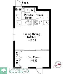 杉並区阿佐谷南3丁目マンション 1LDKの間取図画像
