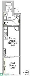 Aglaia 新宿西落合 1LDKの間取図画像