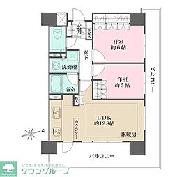 グランスイート高円寺 2LDKの間取図画像