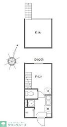 練馬区東大泉5丁目アパート ワンルームの間取図画像