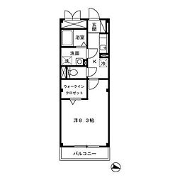 ハイムベルニナ 1Kの間取図画像