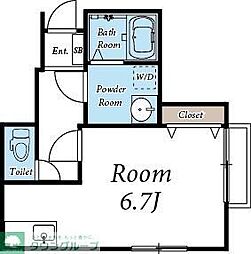 SOFIA ワンルームの間取図画像