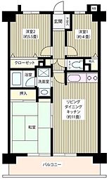 ヴェルデ武蔵野 3LDKの間取図画像
