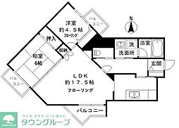 クレスト和泉 2LDKの間取図画像