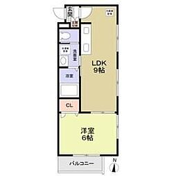 AKピオニー 1LDKの間取図画像
