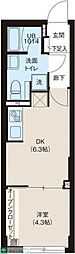 REPURENERIMARESIDENCE 1DKの間取図画像