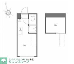 ハーモニーテラス高円寺南5 ワンルームの間取図画像
