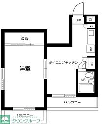 パレ・ドール中野第5 1DKの間取図画像