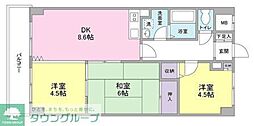 サンフォレスト高井戸 3DKの間取図画像