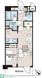世田谷区三宿1丁目マンション 1LDKの間取図画像