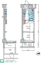 GALICIA中野新井薬師 1DKの間取図画像