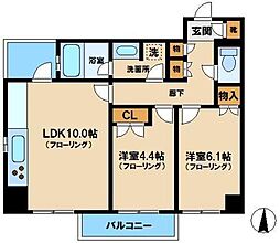 K'S新中野 2LDKの間取図画像
