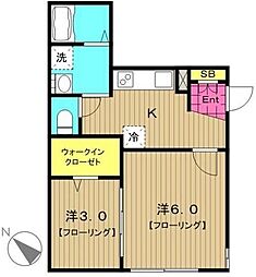 reveurgarden 2Kの間取図画像