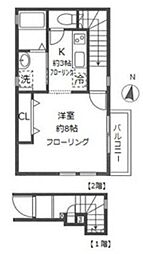 シャンブル 1Kの間取図画像