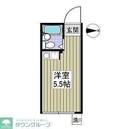 フラット中野 ワンルームの間取図画像