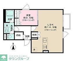 PIENZA中野新橋 1LDKの間取図画像