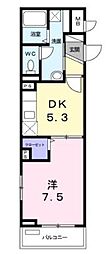 アロヒモアナ 1DKの間取図画像
