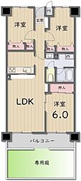 アルファステイツ木太 3LDKの間取図画像