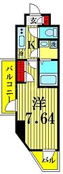 都営新宿線 船堀駅 徒歩5分の賃貸マンション 6階1Kの間取り