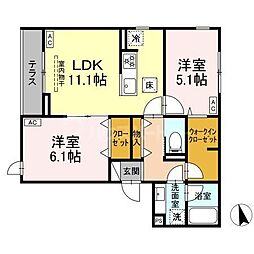 間取図画像 2LDK