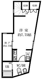 京成押上線 京成立石駅 徒歩3分の賃貸アパート 3階ワンルームの間取り